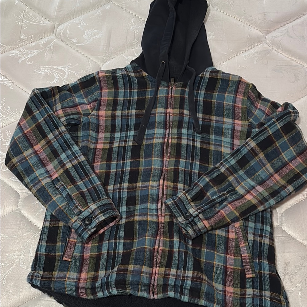 L.L. Bean Plaid Hooded Jacket